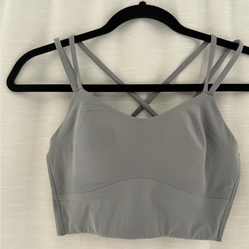 Lululemon Like a Cloud Longline Bra Light Support Gray | Size 6 - Picture 4 of 10